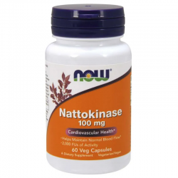 НАТОКИНАЗА 100мг капсули 60 бр. НАУ ФУУДС | NATTOKINASE 100mg caps 60s NOW FOODS