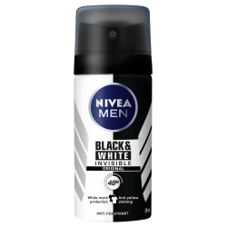 НИВЕА МЕН БЛЕК & УАЙТ ИНВИЗИБЪЛ ОРИДЖИНАЛ Дезодорант спрей МИНИ 100мл | NIVEA MEN BLACK & WHITE INVISIBLE ORIGINAL Anti-perspirant spray MINI 100ml