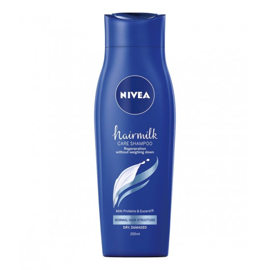 НИВЕА ХЕЪРМИЛК Шампоан за нормално плътна, суха и увредена коса 250мл | NIVEA HAIRMILK Shampoo for normal hair structure, dry and damaged hair 250ml