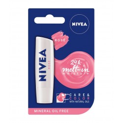 НИВЕА КЕЪР & КОЛОР Балсам за устни Розов 4.8гр | NIVEA CARE & COLOR Lip balm Rose 4.8g