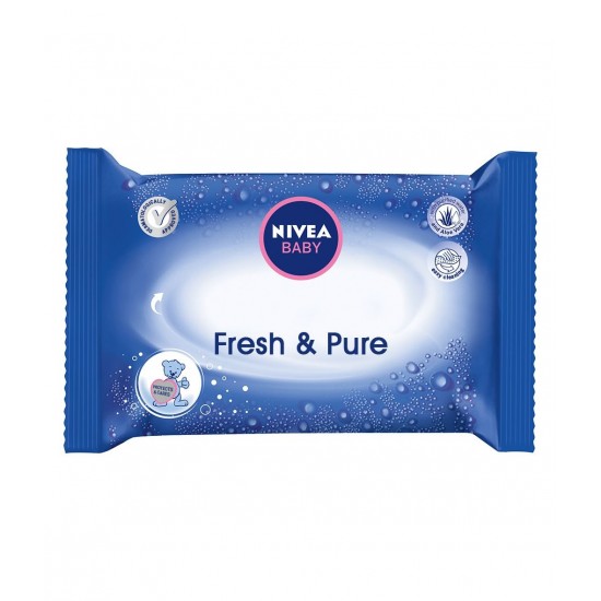 Мокри кърпи 63бр БЕБЕ ФРЕШ & ПЮР НИВЕА | Wet wipes 63s BABY FRESH & PURE NIVEA