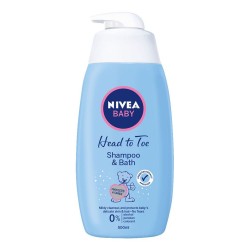 НИВЕА БЕБЕ ОТ ГЛАВА ДО ПЕТИ Нежен шампоан за коса и тяло 500мл | NIVEA BABY HEAD TO TOE Shampoo & bath 500ml