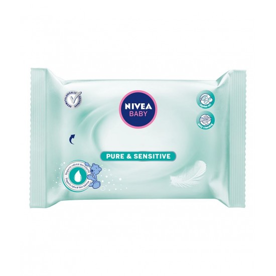 Мокри кърпи 63бр БЕБЕ ПЮР & СЕНЗИТИВ НИВЕА | Wet wipes 63s BABY PURE & SENSITIVE NIVEA