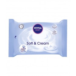 Мокри кърпи 63бр БЕБЕ СОФТ & КРЕМ НИВЕА | Wet wipes 63s BABY SOFT & CREAM NIVEA