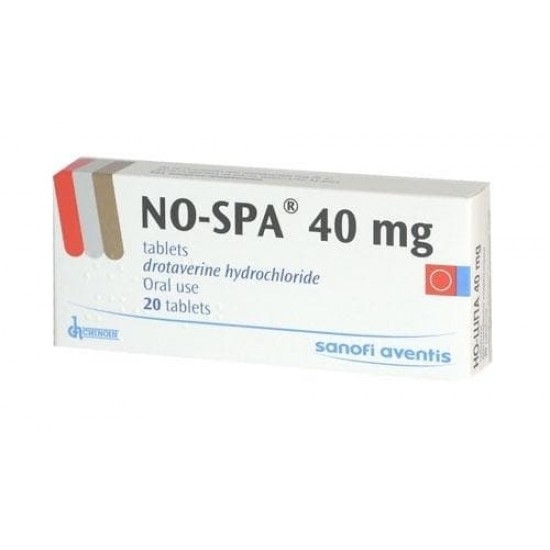 НО-ШПА 40мг. таблетки 20бр. | NO-SPA 40mg tablets 20s