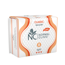 НОРМАЛ КЛИНИК КЛАСИК СИЛК Дамски превръзки Лайт 8бр. | NORMAL CLINIC CLASSIC SILK Ladies pads Light 8s