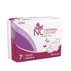 НОРМАЛ КЛИНИК КОМФОРТ УЛТРА СИЛК Дамски превръзки Супер 7бр. | NORMAL CLINIC COMFORT ULTRA SILK Ladies pads Super 7s
