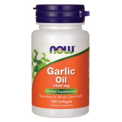 МАСЛО ОТ ЧЕСЪН 1500мг капсули 100 бр. НАУ ФУУДС | GARLIC OIL softgel caps 100s NOW FOODS