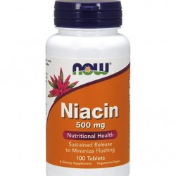 ВИТАМИН Б-3 (НИАЦИН) 500 мг 100 табл. НАУ ФУУДС | VITAMIN B-3 (NIACIN) 500 mg 100 tabs NOW FOODS