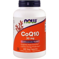 Коензим Q10 30мг капсули 240 бр. НАУ ФУУДС | CoQ10 30mg caps 240s NOW FOODS
