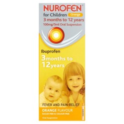 НУРОФЕН ЗА ДЕЦА ПОРТОКАЛ 100мг./5мл. перорална суспензия 100мл. | NUROFEN FOR CHILDREN ORANGE 100mg/5ml oral suspension 100ml