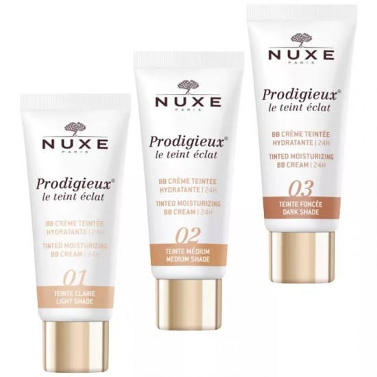 НУКС ПРОДИЖО BB Тониран хидратиращ крем СВЕТЪЛ/СРЕДЕН тон 30мл | NUXE CREME PRODIGIEUX BB Hydrating Cream LIGHT/MEDIUM 30ml
