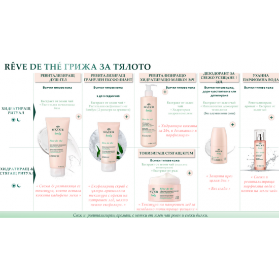 Ексфолиант за тяло с гранули 150мл НУКС БОДИ РЕВ ДЬО ТЕ | Body scrub 150ml NUXE BODY Reve De The