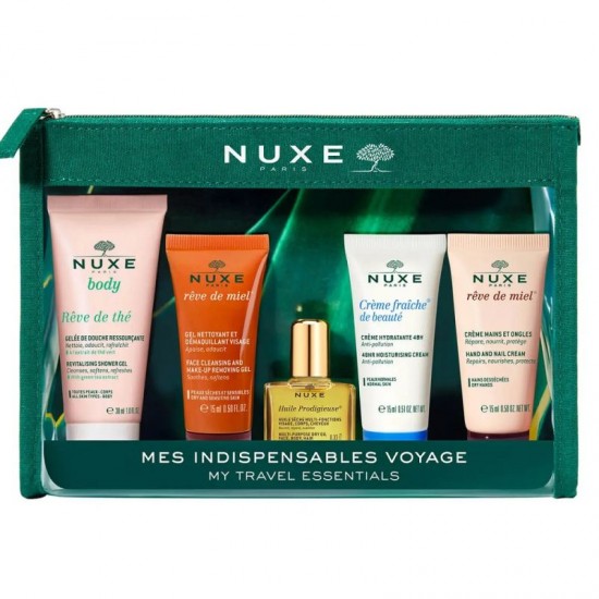 НУКС КОМПЛЕКТ с Несесер Discovery Set | NUXE TRAVEL KIT DISCOVERY SET with 5 minis