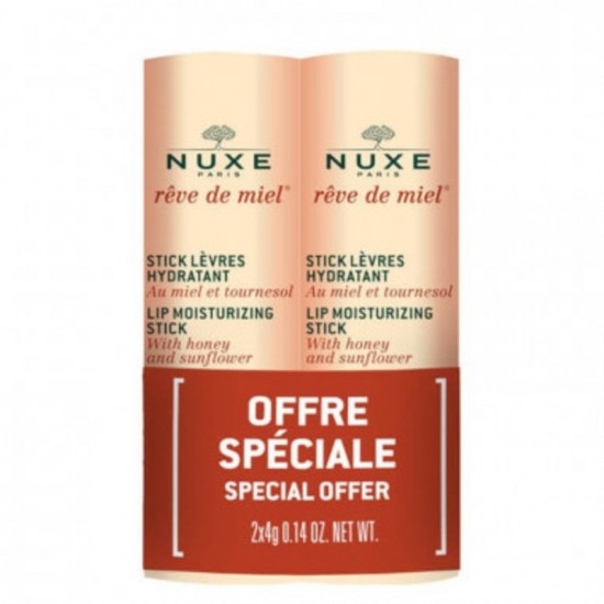 НУКС РЕВ ДЬО МИЕЛ ПРОМО Стик за устни 2 x 4гр | NUXE REVE DE MIEL Lip moisturising stick 2 x 4g