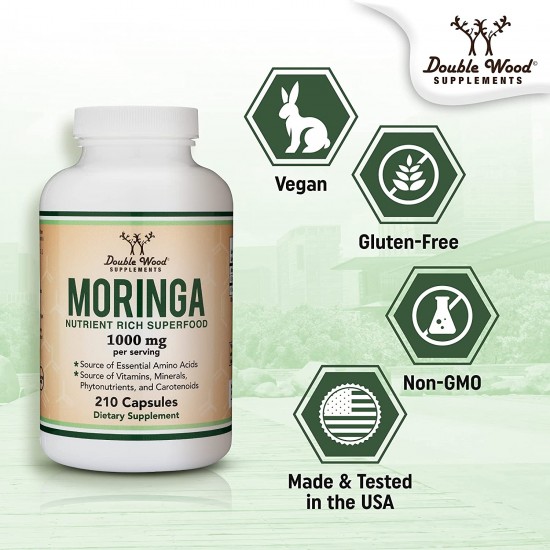 Моринга капсули x 210 бр Дабъл Ууд | Moringa caps x 210 s Double Wood
