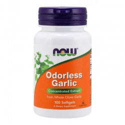 ЧЕСЪН БЕЗ МИРИС меки капсули 100 бр. НАУ ФУУДС | ODORLESS GARLIC softgels 100s NOW FOODS