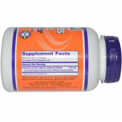 ЧЕСЪН БЕЗ МИРИС меки капсули 100 бр. НАУ ФУУДС | ODORLESS GARLIC softgels 100s NOW FOODS