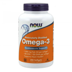 ОМЕГА-3 РИБЕНО МАСЛО 1000мг меки капсули 200 бр. НАУ ФУУДС | OMEGA-3 FISH OIL 1000mg softgels 200s NOW FOODS