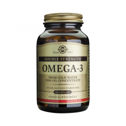 ОМЕГА-3 ДВОЙНА СИЛА меки капсули x 60бр СОЛГАР | OMEGA-3 DOUBLE STRENGTH softgels x 60s SOLGAR