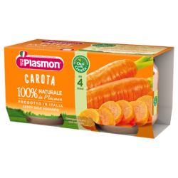 ПЛАЗМОН Пюре Морков (100% натурално) 2x80гр | PLASMON Carota (100% naturale) 2x80g