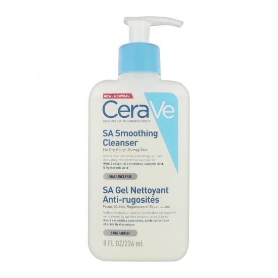 СЕРАВЕ СА Изглаждащ и почистващ гел за суха и груба кожа 236мл | CERAVE SA Soothing Anti-roughness cleansing gel 236ml