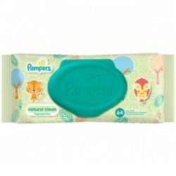 Мокри кърпи 64бр НАТУРАЛ КЛИЙН ПАМПЕРС | Wet Wipes 64s NATURAL CLEAN PAMPERS