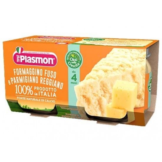 ПЛАЗМОН Пюре Топено сирене с Пармезан 4+ 2x80гр | PLASMON Formaggino fuso e Parmigiano reggiano 4+ 2x80g