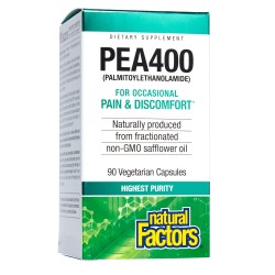 ПЕА Палмитоилетаноламид 400мг капсули 90бр НАТУРАЛ ФАКТОРС | PEA Palmitoylethanolamide 400mg veggie caps 90s NATURAL FACTORS