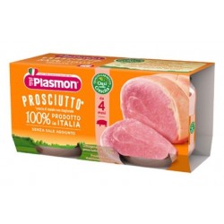 ПЛАЗМОН Пюре Прошуто 4+ 2x80гр | PLASMON Prosciutto 4+ 2x80g