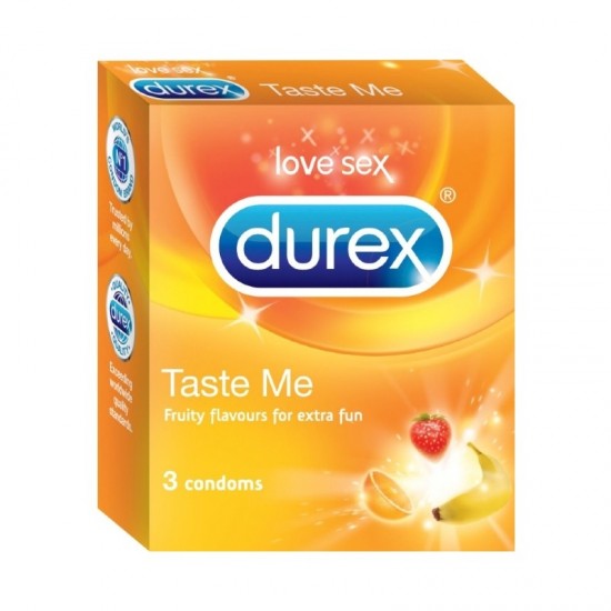 ДЮРЕКС ТЕЙСТ МИ презервативи 3бр. | DUREX TASTE ME condoms 3s