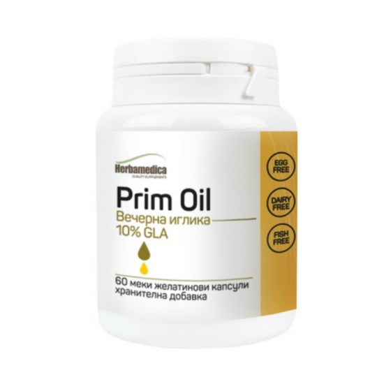 ПРИМ ОЙЛ 500мг капсули x 60бр ХЕРБАМЕДИКА | PRIM OIL 500mg caps x 60s HERBAMDICA