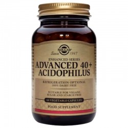 ПОДОБРЕН АЦИДОФИЛУС 40+ растителни капсули 60 бр. СОЛГАР | ADVANCED 40+ ACIDOPHILUS veg.caps 60s SOLGAR