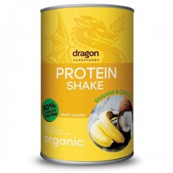 ДРАГОН СУПЕРФУУДС БИО Протеинов Шейк с Банан и Кокос 450гр | DRAGON SUPERFOODS BIO Protein Shake Banana and Coconut 450g