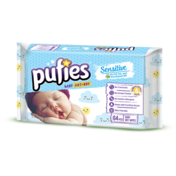 Мокри кърпи 64бр СЕНЗИТИВ ПУФИС | Wet wipes 64s SENSITIVE PUFIES