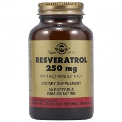 РЕСВЕРАТРОЛ 250мг растителни капсули 30бр. СОЛГАР | RESVERATROL 250mg veg. caps 30s SOLGAR