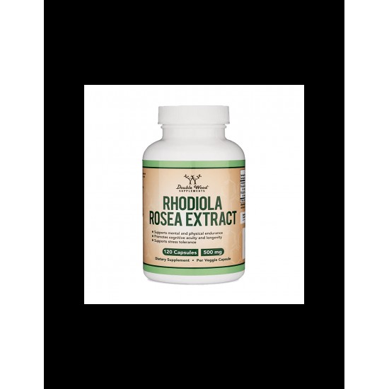 Златен корен (родиола) екстракт капсули x 120 бр Дабъл Ууд | Rhodiola Rosea Extract caps x 120 s Double Wood