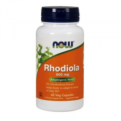 РОДИОЛА 500мг капсули 60 бр. НАУ ФУУДС | RHODIOLA 500mg caps 60s NOW FOODS