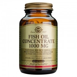РИБЕНО МАСЛО КОНЦЕНТРАТ 1000мг меки капсули 60 бр. СОЛГАР | FISH OIL CONCENTRATE 1000mg softgels 60s SOLGAR