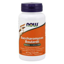 ЗАКХАРОМИЦЕС БУЛАРДИЙ капсули 60 бр. НАУ ФУУДС | SACCHAROMYCES BOULARDII caps 60s NOW FOODS
