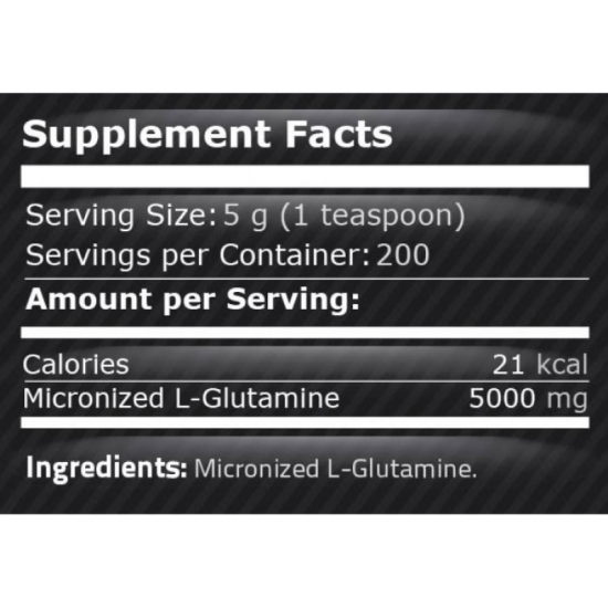 100% ЧИСТ ГЛУТАМИН прах 1000гр ПЮР НУТРИШЪН | 100% PURE GLUTAMINE pwd 1000g PURE NUTRITION