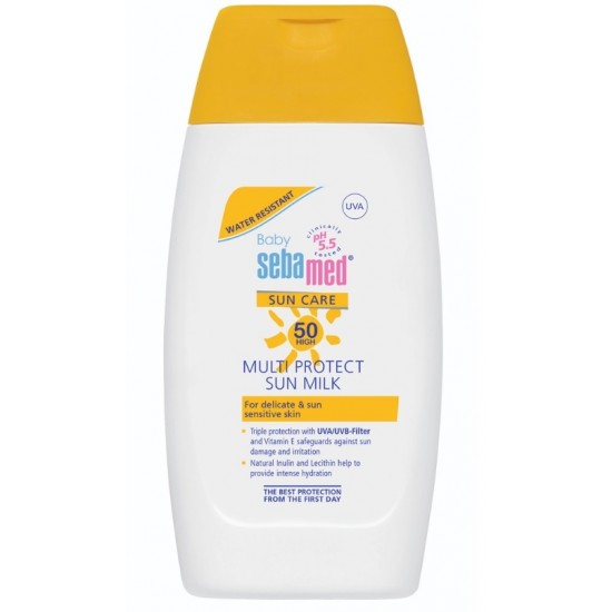 СЕБАМЕД БЕБЕ Слънцезащитно мляко за тяло за бебета и деца SPF50 200мл | SEBAMED BABY Multi protect sun milk SPF50 200ml