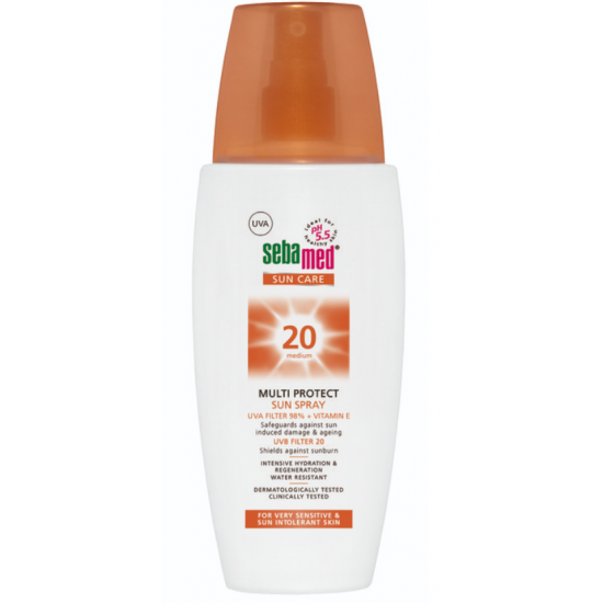 СЕБАМЕД Слънцезащитен спрей SPF20 150мл. | SEBAMED Multi protect Sun spray SPF20 150ml