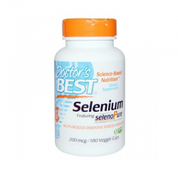 СЕЛЕН със Селано Пюр 200 мкг 180 веган капсули ДОКТОРС БЕСТ I SELENIUM with Seleno Pure 180 veggie caps DOCTOR'S BEST