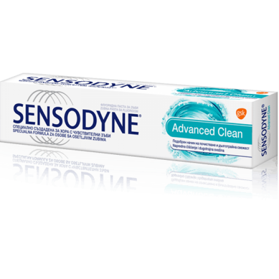СЕНСОДИН Паста за зъби АДВАНСТ КЛИЙН 75мл | SENSODYNE Toothpaste ADVANCED CLEAN 75ml
