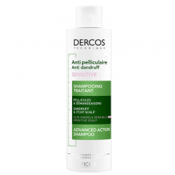 Шампоан против пърхот за чувствителен скалп 200мл ДЕРКОС ВИШИ | Shampoo anti-dandruff advanced action sensitive scalp 200ml DERCOS VICHY