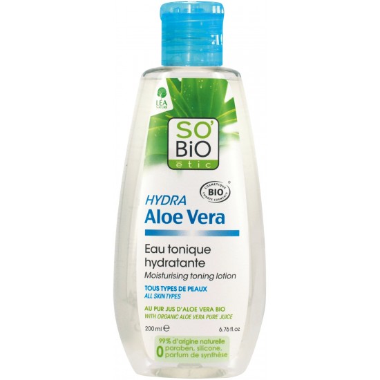 СО'БИО HYDRA ALOE VERA Почистващ тоник 200мл | SO'BIO HYDRA ALOE VERA Cleansing tonic 200ml