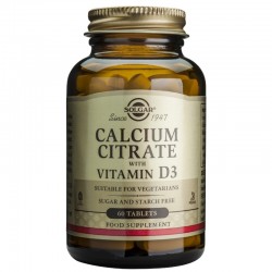 КАЛЦИЙ Цитрат 250мг с ВИТАМИН Д3 300IU таблетки 60бр СОЛГАР | CALCIUM Citrate 250mg with VITAMIN D3 tabs 60s SOLGAR