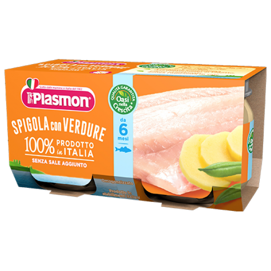 ПЛАЗМОН Пюре Лаврак и картофи 6+ 2x80гр | PLASMON Spigola con verdure 6+ 2x80g