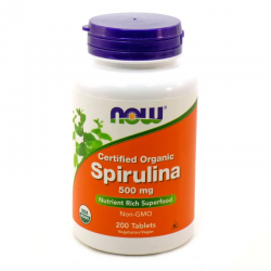 СПИРУЛИНА 500мг таблетки 200 бр. НАУ ФУУДС | SPIRULINA 500mg tabs 200s NOW FOODS